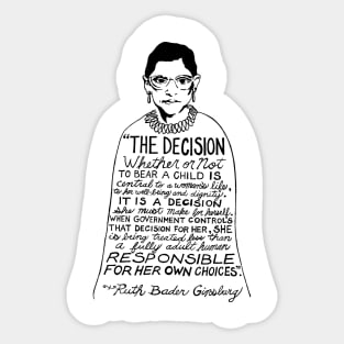 Ruth Bader Ginsburg Sticker